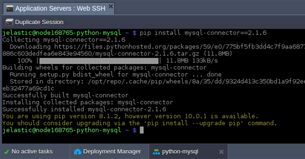 03 install python mysql connector